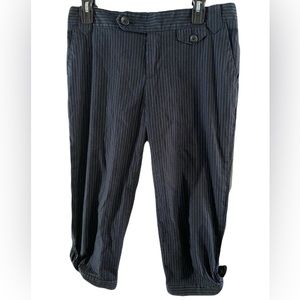 Banana Republic Striped Cropped Dress Pants